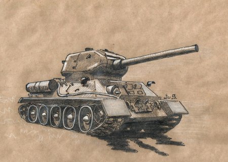 Танк т-34 85 рисунок
