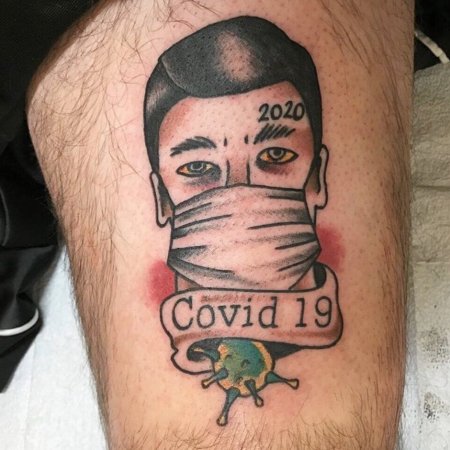 Тату на тему Covid 19