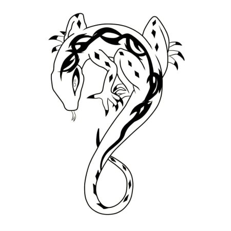 Ящерица эскиз