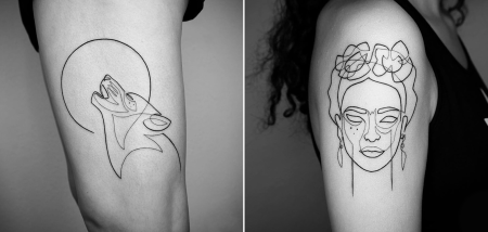Тату лица одной линией эскизы