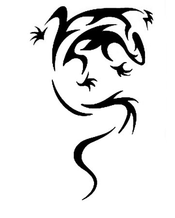 Тату ящерица эскизы