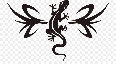 Тату ящерица трайбл