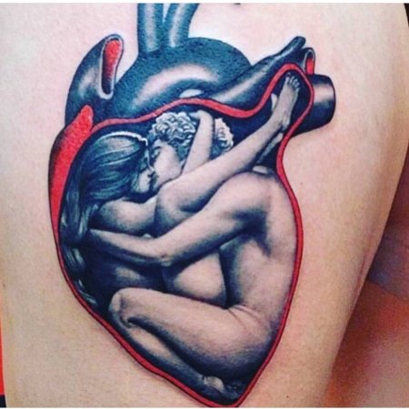 Тату в виде сердца