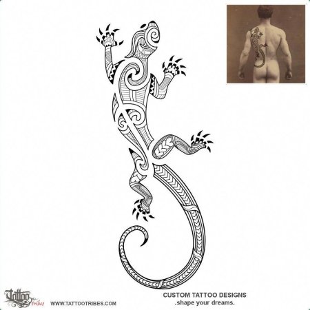 Ящерица рисунок тату