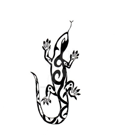 Тату саламандра трайбл