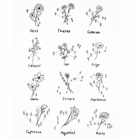 Созвездие овна тату для девушек эскизы