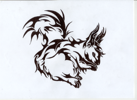 Черно белые тату животных