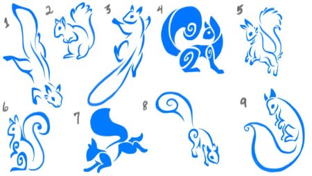 Стилизованный рисунок белки