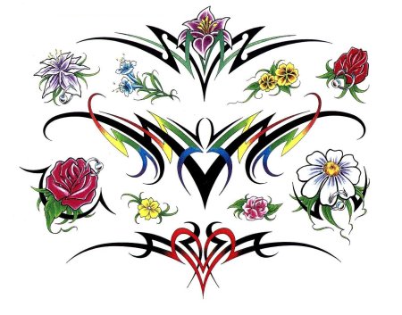 Трафареты татуировок для девушек