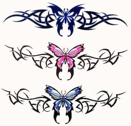 Тату на пояснице для девушек