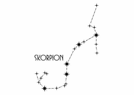 Созвездие скорпиона тату эскиз