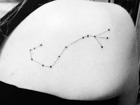 Созвездие скорпиона тату