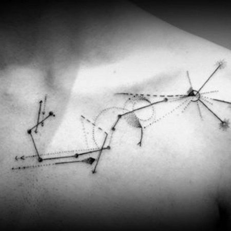 Созвездие скорпиона тату
