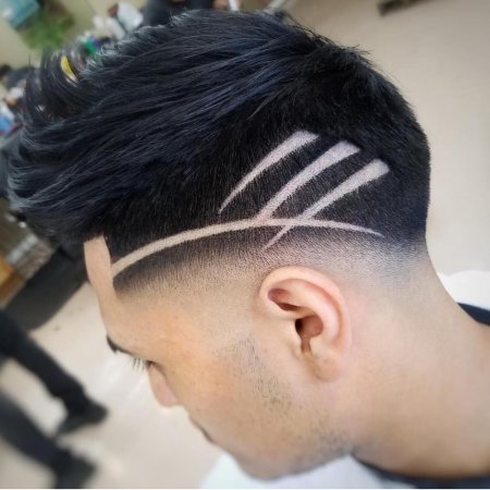 Мужские стрижки с выбритыми полосками