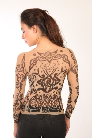 Футболка с тату рукавами мужская