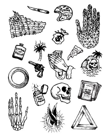 Маленькие татухи искизв