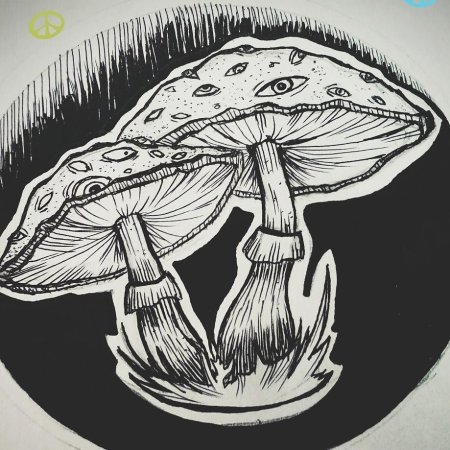 Мухомор с глазом эскиз