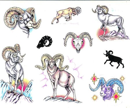 Aries знак зодиака тату