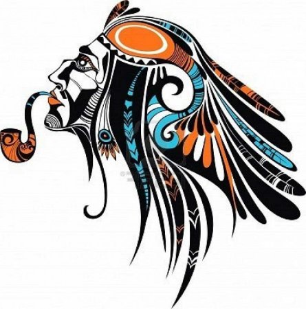 Индейский орнамент тату