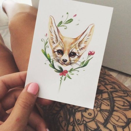 Лисичка фенек тату