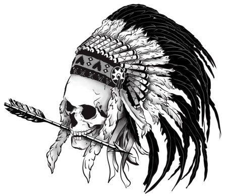 Роуч на черепе