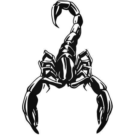 Тату Скорпион черный