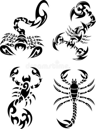 Эскизы тату на руку Скорпион