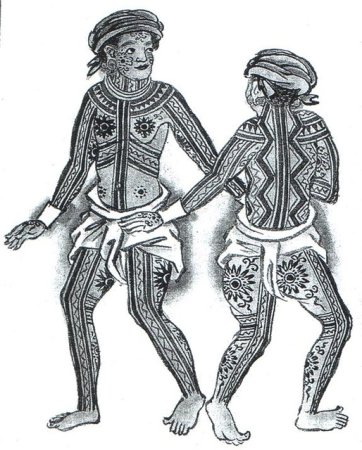 Рисунки на теле аборигенов