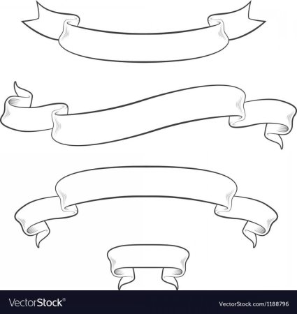 Лента для надписи контур