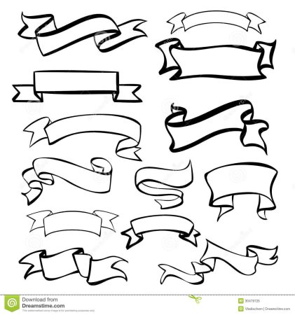 Эскиз ленты для надписи