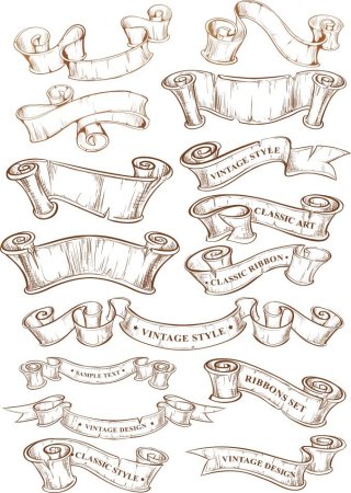 Лента рисунок для надписи