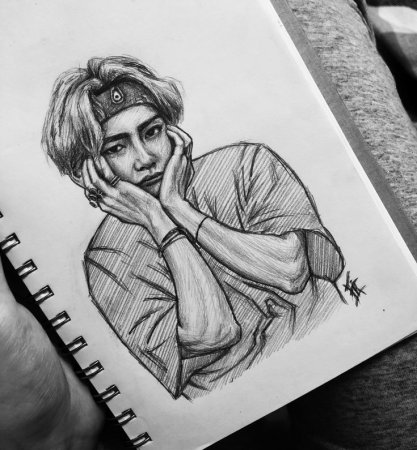 Рисунки БТС Тэхен 2020