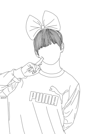 Силуэт Тэхена из БТС