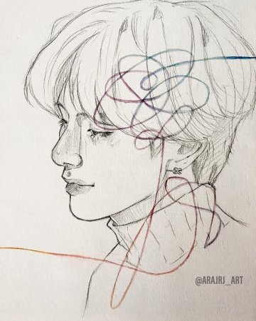 BTS контур Ким Тэхен