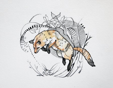 Графичная лиса