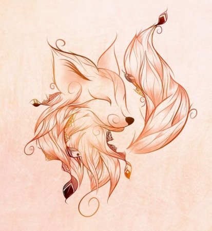 Девятихвостый Лис кумихо тату