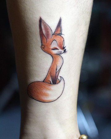Тату лиса маленькая