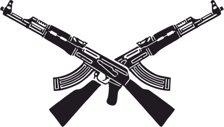 Автомат Калашникова АК-47 белый