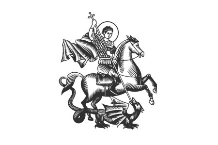 Георгий Победоносец тату эскиз