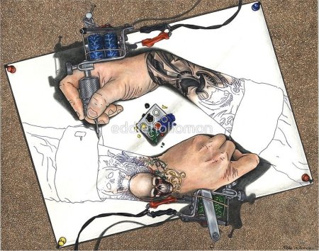 Карикатура тату мастер