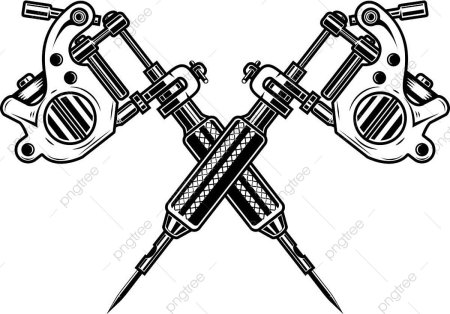 Тату машинка на белом фоне