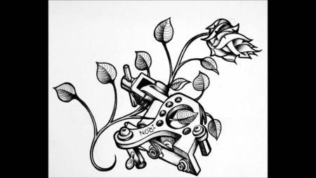 Тату машинка эскиз