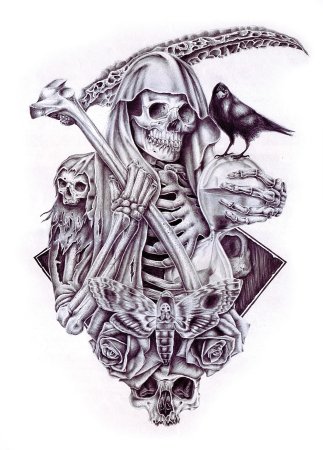Grim Reaper тату