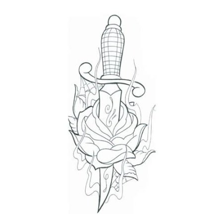 Роза обвивающая кинжал