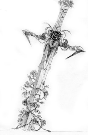 Тату череп кинжал змея