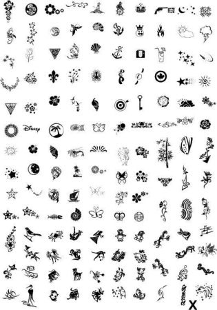 Переводные татушки маленькие