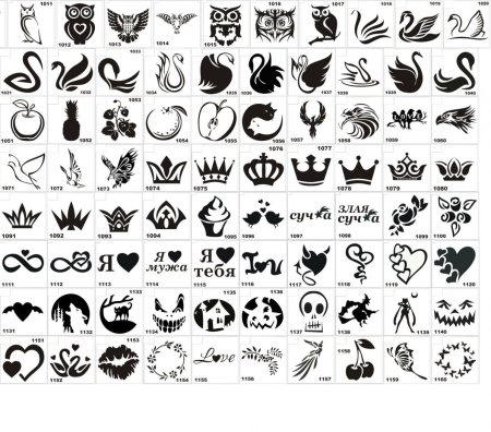 Маленькие Татуировки на листе