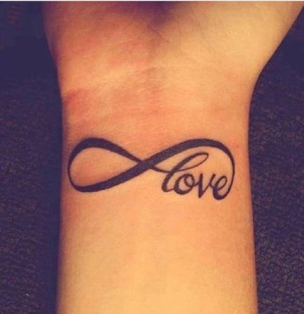 Тату знак бесконечности с птичками