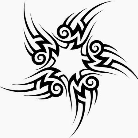 Тату крупные узоры