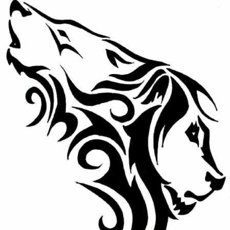 Лев в стиле трайбл